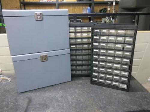 2 x Small Parts Storage Unit & 2 x Metal Storage Cases.