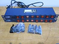 2 x Showtec DJ Switch 8 Light Controllers, 1 x New/Unused in Box & 1 x Used.