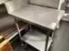 2 x Stainless Steel Prep Tables 80cm x 80cm with Tray Storage Under & 55cm x 80cm, with Shelf Under. - 4