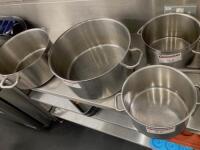 4 x Large Commercial Cooking Pots.