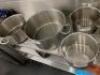 4 x Large Commercial Cooking Pots.