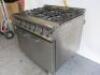 Falcon Gas 6 Ring 2 Door Cooking Rang On Castors, Model G3101. Size H94 x W90 x D80cm. - 3