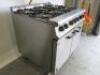 Falcon Gas 6 Ring 2 Door Cooking Rang On Castors, Model G3101. Size H94 x W90 x D80cm. - 4