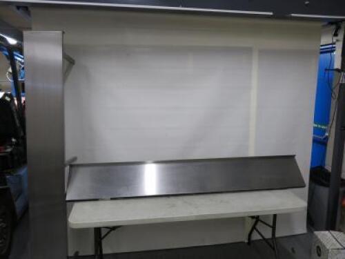 Pair of Stainless Steel Shelves with Brackets, Size 60 x 30cm.