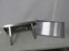 Pair of Stainless Steel Shelves with Brackets, Size 60 x 30cm. - 3