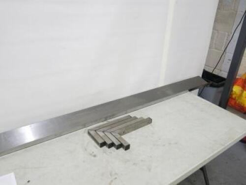 Stainless Steel Shelf with Brackets, Size 2.5m x 15cm.