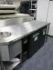 Stainless Steel Prep Table with Integral Hand Wash Basin, 210cm Wide. - 3