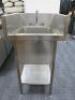 Stainless Steel Single Deep Sink Unit on Stand with Taps, 50cm Wide. - 3