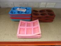 Quantity of Assorted Style of Silicon Donut Moulds.