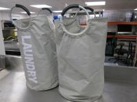 Pair of Dokehom Large Collapsible Polyester Laundry Bags.
