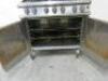 Falcon Gas 6 Ring 2 Door Cooking Rang On Castors, Model G3101 with Falcon Salamander Gas Grill, Model G3532. Size, Total Height 174 x W90 x D80cm. - 4