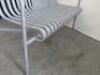 Hay Palissade 2 Seater Galvanised Steel Outdoor Bench, Size H80 x W125 x D70cm. Comes Hay with Quilted Cushion and Pad Cushion. - 6