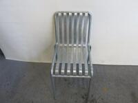 2 x Boxed/New Hay Palissade Outdoor Chairs in Hot Galvanised Steel, Size H80cm.