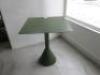 3 x Hay Palissade Cone Table in Olive Green with Square Table Top, Size H74 x W65 x D65cm. - 2