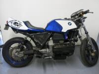 F348 MWL: BMW K100RS Motorbike in Blue/White, First Registered May 1989. Petrol, 1000cc, Mileage 50,880.Comes with V5 & Key.