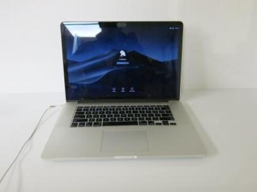 Apple MacBook Pro 15.4", Model A1398. Running macOS Mojave 10.14.6, Intel Core i7, 2.3Ghz, 16GB HDD, 251GB Flash Storage, Intel HD Graphics 4000 1536mb with Charger.
