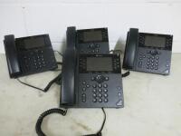 4 x Polycom VVX 450 VOIP Telephone Handsets