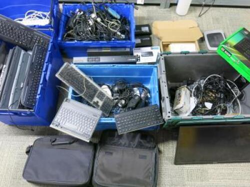 Large Assortment of I.T Items to Include: Keyboards, Mice, Power Supplies, Extensions, Screen, Switches & Other Bits(As Pictured)