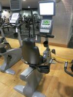 Matrix Recumbent Bike with Console Model Hure-3X-01-C and Additional TV Screen.