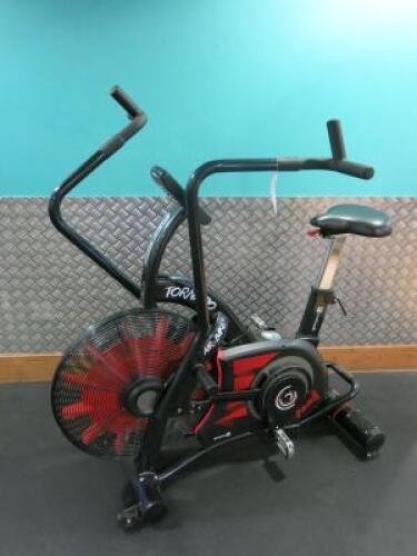 GymGear Tornado Air-Bike. NOTE: control panel not powering on & wheel damaged.