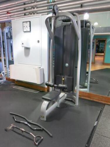 Technogym Lat Pull Down Machine with 100kg Weight Stack & 3 x Attachments.