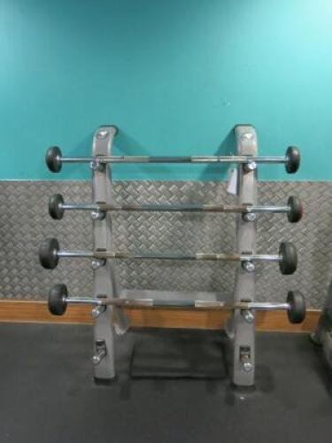 GymGear 5 Bar Stand with 4 x Fixed Rubber Bar Weights to Include: 2 x 10kg & 2 x 15kg.