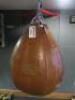 Lonsdale Brown Leather Uppercut Punchbag with Wall Bracket. - 2