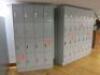 60 x Ojmar Padlock Clasp Grey Wood Personnel Lockers in 3 Banks of 16, 16 & 28. - 2
