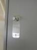60 x Ojmar Padlock Clasp Grey Wood Personnel Lockers in 3 Banks of 16, 16 & 28. - 4