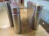 ITAB Barrier Entrance with 2 x Turnstiles & Frosted Glass Gate. Comes with Keys. NOTE: buyer to arrange removal and leave safe. - 2