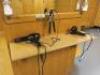 Contents of Locker & Changing Rooms to Include: 6 x Hair Dryers, Iron with Fold Down Board & LG TV in Men's Changing Room, 7 x Straighteners, 14 x Hairdryers, Iron with Fold Down Board & LG TV in Ladies Changing Room/Hair Room. NOTE: buyer to disconnect a - 10