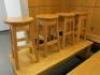 3 x Changing Room Benches, Size H46 x W150 x D60cm & 4 x Wooden Stools, Size H58cm. - 2