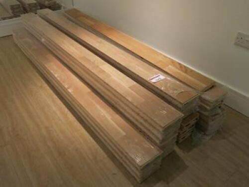 Approx 7 x Packs of 6, Oak Wood Style Foam Backed Boards. Size of Board 220 x 15cm. Total Approx 13sqm.