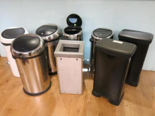 5 x Brabantia Bins, 2 x Curver & 1 x Other (As Pictured).