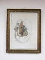 Georges Braque (1882-1963) Cubist Artwork, Limited Edition Print 163/200. Gallery Sticker to Rear from J.J.Patrickson & Son Ltd, 247-249 Fulham Road, Chelsea, London, SW3. Framed, Glazed & Mounted. Size 50 x 40cm.