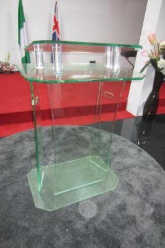 Perspex Lecturn with Under Tray