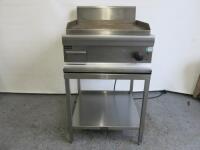 Lincat Stainless Steel Electric Hot Plate, Model GS6, S/N 30304350. Comes with Stainless Steel Table with Shelf Under.