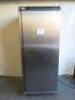 Polar Stainless Steel Single Door Upright Freezer, Model CD085, S/N 20068344. Size H190 x W77 x D70cm.