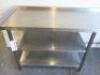 Stainless Steel Prep Table with 2 Shelves Under & iPad Rotating Order Point Stand, Size H85 x W180 x D60cm. - 2