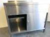 Stainless Steel Prep Table with 2 Sliding Door Cabinet Under, Size H90 x W102 x D70cm. - 2