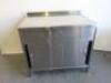 Stainless Steel Prep Table with 2 Sliding Door Cabinet Under, Size H90 x W102 x D70cm. - 4