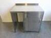 Stainless Steel Prep Table with 1 Door Cabinet Under, Size H90 x W90 x D70cm. - 6