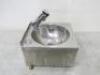 BASIX By Mechline Stainless Steel Wall Hung Single Bowl Sink with DelableTap, Size W30 x D30cm. - 2