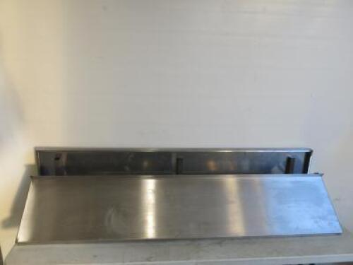 2 x Stainless Steel Shelves with Brackets, Size L120 x D35cm.