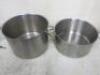 Quantity of Commercial Cooking Equipment to Include: 2 x Large Matfer Bourgeat Cooking Pots, 3 x Matfer Bourgeat Chinois, 2 x Vogue Metal Conical Strainers, 3 x Vogue Ladles & 2 Others. - 2