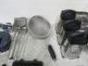 Quantity of Commercial Catering Accessories to Include; 5 x Baskets, 3 x Graters, 2 x Sieves, 2 x Ricers, 2 x Waffle Makers, 9 x Assorted Sized Mixing Bowls, 2 x Sets of Measuring Cups & An Assortment of Kitchen Utensils (As Viewed/Pictured). - 5