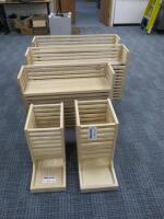 5 x Assorted Beechwood Point of Sale Racks.