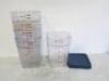 5 x Cambro 22 Quart Square Food Storage Containers with 4 Lids.