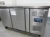 Polar Stainless Steel 2 Door Counter Fridge, Model G596, S/N 91999323. Size H86 x W135 x D70cm. - 2