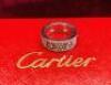 Cartier 18ct White Gold Love Ring, Diamond Paved with 6 Large Diamonds Replacing the Traditional Screw Markings. Comes in Presentation Box, S/N 89725B.